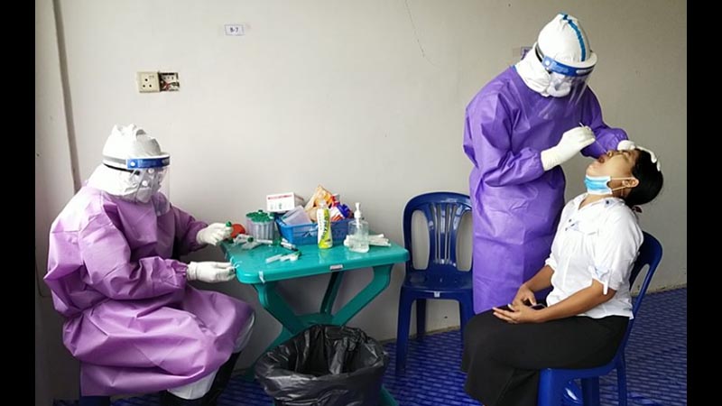 ထိုင်းကပြန်လာသူများကို Quarantine ဝင်ပြီး ၇ ရက်မြောက်နေ့တွင် ရောဂါပိုးရှိ မရှိစစ်ဆေး