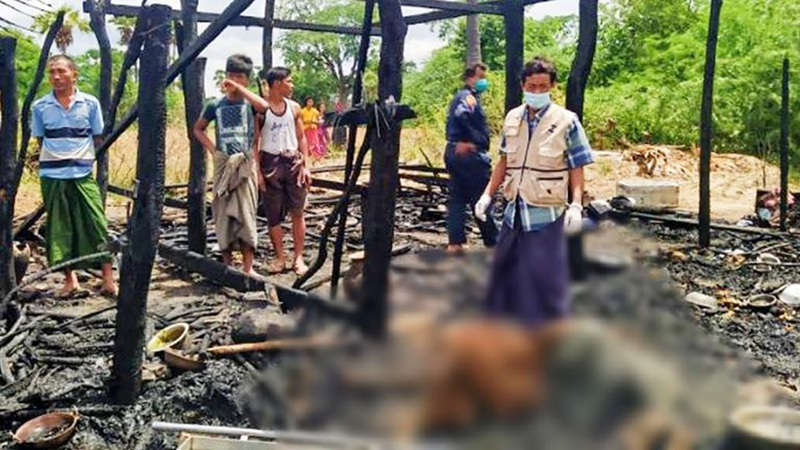 မလှိုင်မြို့နယ်တွင် ယာစောင့်တဲ မီးလောင်၊ လေဖြတ်ထားသူ ၁ ဦး သေဆုံး