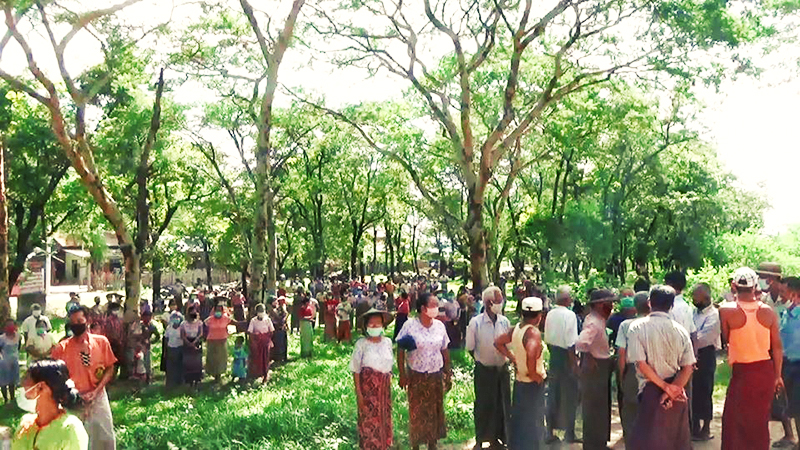 ပုလဲမြို့နယ် မြကုန်းကျေးရွာအနီး စစ်ဆေးရေးဂိတ်ဆောက်မည့်အပေါ် ဒေသခံများ ကန့်ကွက်