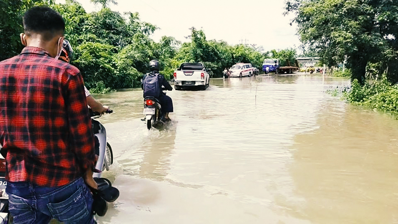လှိုင်းဘွဲမြို့ မြေသားတာဘောင် ကျိုးပေါက်မှု အမြန်ပြုပြင်ပေးရန် ဒေသခံများ တောင်းဆို