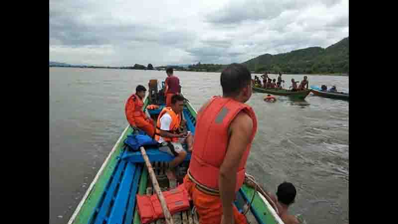 စဉ့်ကူးမြို့တွင် လူ ၅ ဦး လိုက်ပါလာသည့် လှေ ၁ စီးနစ်မြုပ်၊ ၂ ဦး သေဆုံး