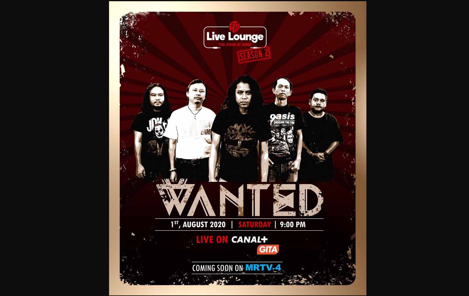 Wanted ဂီတအဖွဲ့၏ FG Live Lounge ဖျော်ဖြေပွဲ အခပေးရုပ်သံလိုင်းကပြမည်
