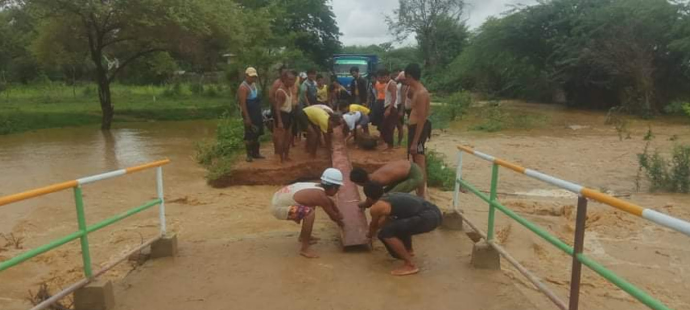 မိတ္ထီလာမြို့နယ်၌ မိုးသည်းထန်စွာရွာသွန်းပြီး ကျေးရွာအချို့ရေဘေးသင့် 