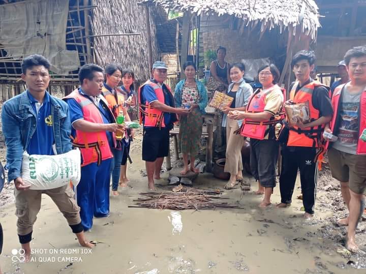 ပန်းတနော် အောက်ဒေါင့်ကြီးရွာ၌ ရေကြီး၊ ကမ်းပြိုပြီး ရွာသားများစားဝတ်နေရေး အခက်ကြုံ