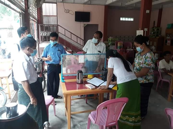 ချောက်မြို့ရှိ  စားသောက်ဆိုင်ကြီး  ၁၃ ဆိုင်ကို ရှောင်တခင်ဝင်ရောက်စစ်ဆေး