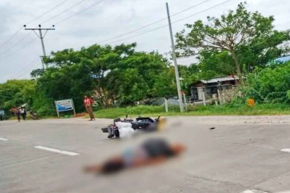 ရန်ကုန်-မန္တလေးလမ်းဟောင်းတွင် ၆ ဘီးကားနှင့် ဆိုင်ကယ်တိုက်မိသဖြင့် ၁ ဦးသေဆုံး