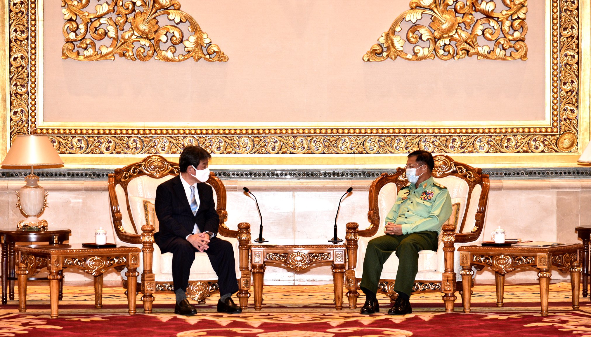 ဗိုလ်ချုပ်မှူးကြီး မင်းအောင်လှိုင်နှင့် ဂျပန်နိုင်ငံခြားရေးဝန်ကြီးတွေ့ဆုံ ရခိုင်အရေးဆွေးနွေး 
