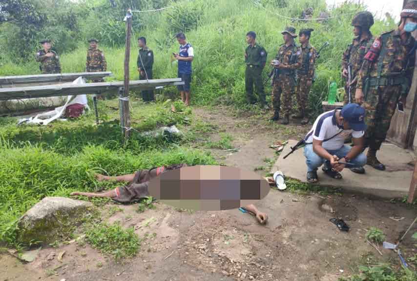 မြဝတီလမ်းဟောင်း၌ တာဝါတိုင်အစောင့် ၂ ဦးကို ပစ်သတ်ပြီး အလောင်းအောက်မိုင်းထောင်  