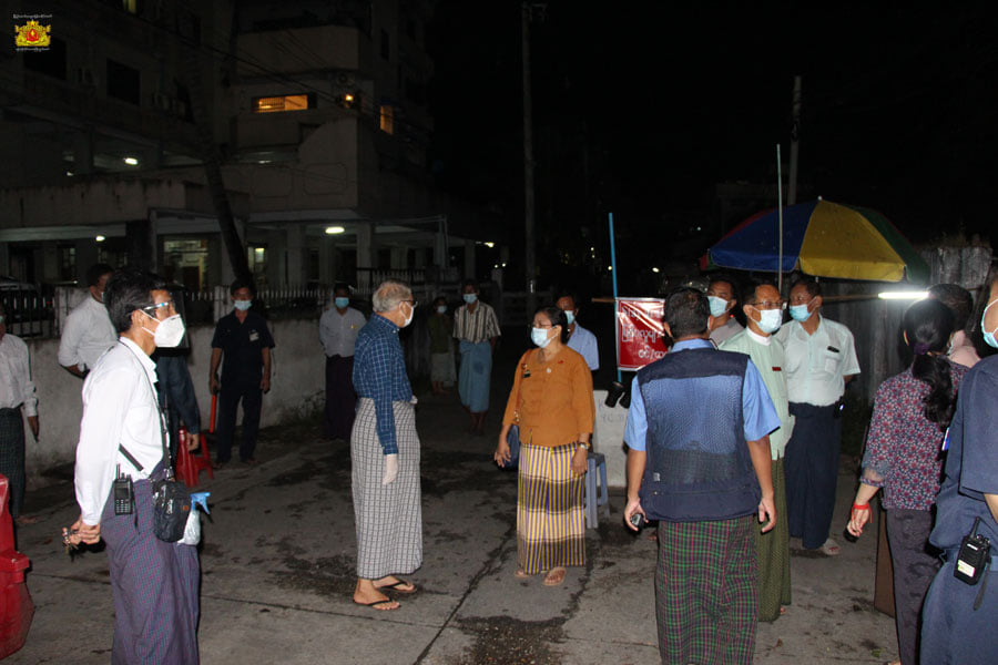 ရန်ကုန်က လမ်းအချို့ ပိတ်ဆို့ထားမှု လွှတ်တော်ဥက္ကဋ္ဌနှင့် ဝန်ကြီးများ လိုက်လံစစ်ဆေး