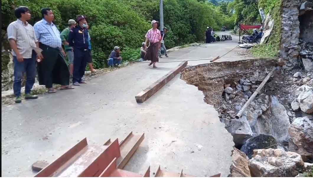 မိုးကုတ်ဆရာတော်ဘုရားကြီး၏ လှိုဏ်ဂူသွားလမ်း ပြိုကျ