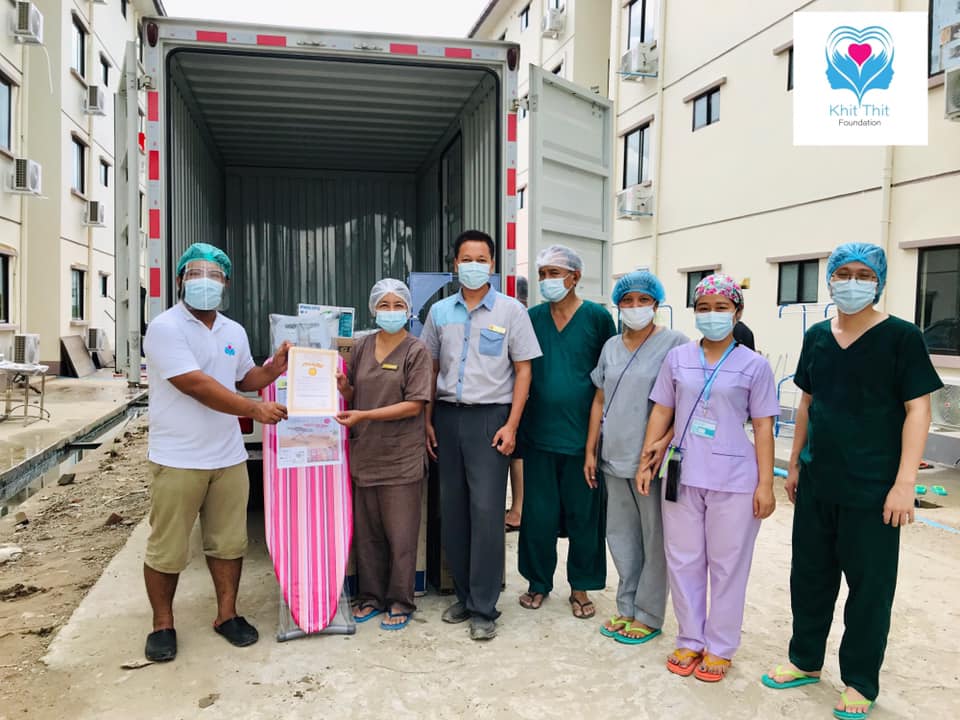 ခေတ်သစ်ဖောင်ဒေးရှင်းက ရိုးမရိပ်သာကိုဗစ်ဆေးရုံကို ရေပူရေအေးစက်အလုံး ၂၀ နှင့် ပစ္စည်းများ လှူဒါန်း
