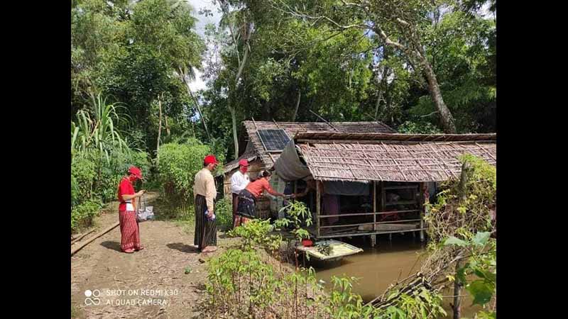 ကျိုက်လတ်တွင် NLD ပါတီက ကိုဗစ်-၁၉ ကာကွယ်ရေး အသိပညာပေး (ဓာတ်ပုံ)