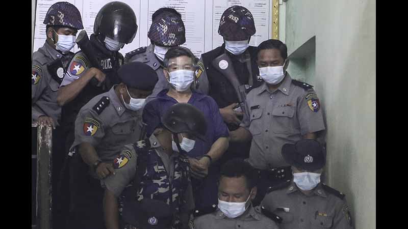 နှင်းဆီပါတီ ဥက္ကဋ္ဌ ဦးကျော်မြင့်ကို  ချမ်းအေးသာဇံ တရားရုံး၌ စတင် ရုံးထုတ် (ဓာတ်ပုံ)