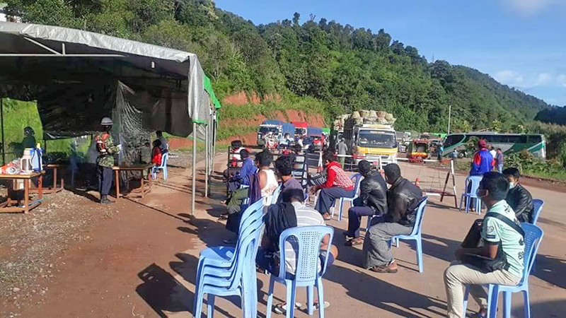ကလော စစ်ဆေးရေးဂိတ်တွင် Rapid Test Kit ဖြင့် ကိုဗစ်-၁၉ စတင်စစ်ဆေး၊ ၁ ဦး ပိုးတွေ့