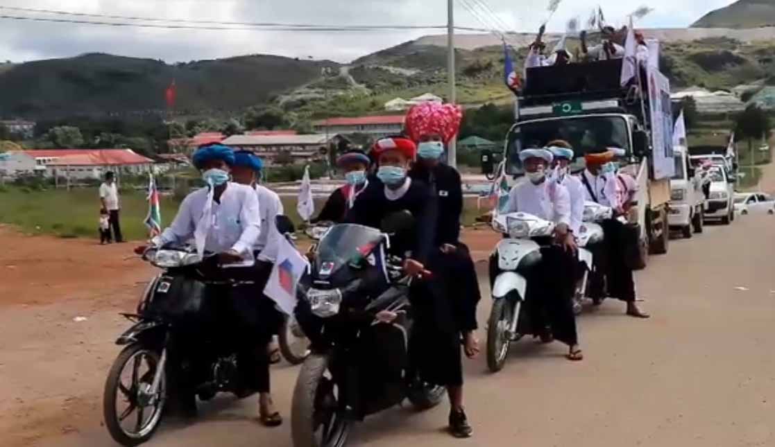 ပြည်ထောင်စုပအိုဝ်းအမျိုးသားအဖွဲ့ချုပ်ပါတီ တောင်ကြီးမြို့၌ မဲဆွယ်စည်းရုံး