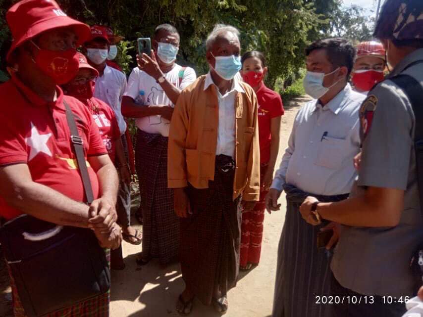 အန်အယ်လ်ဒီမဲဆွယ်ယာဉ်တန်း တပ်ကုန်းမြို့နယ်၌ လောက်လေးခွဖြင့်ပစ်ခံရ 
