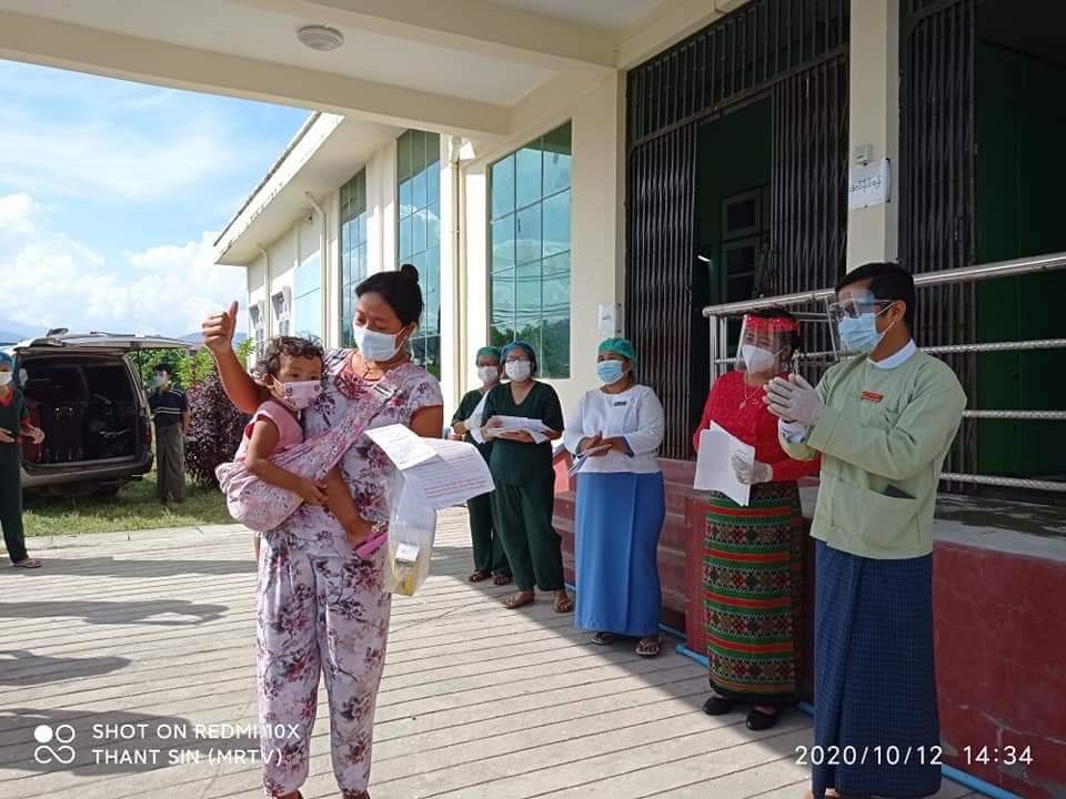 ကလေးမြို့၌ ကလေးငယ် ၁ ဦး အပါအဝင် ကိုဗစ်-၁၉ လူနာ ၁၀ ဦး ဆေးရုံမှ ဆင်းခွင့်ရ