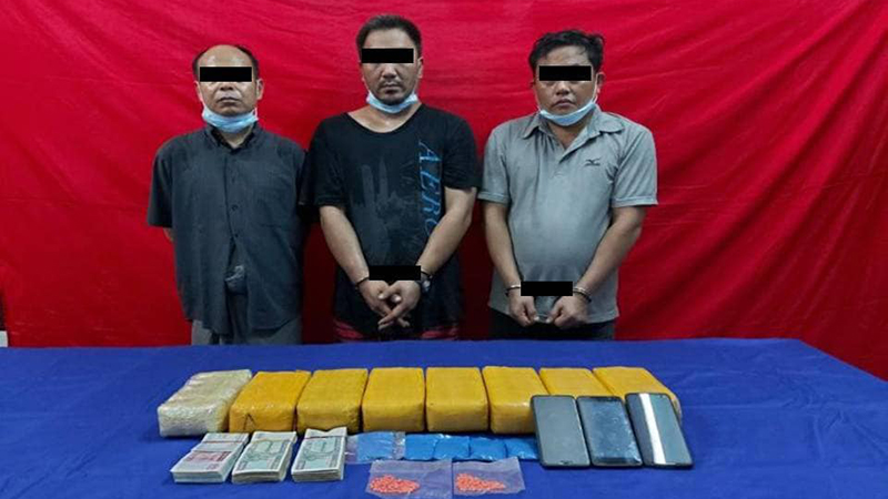 ဒဂုံမြို့သစ်(မြောက်ပိုင်း) တွင် ကျပ်သိန်း ၁၀၀၀ ကျော်တန်ဖိုးရှိ မူးယစ်ဆေးများ ဖမ်းမိ