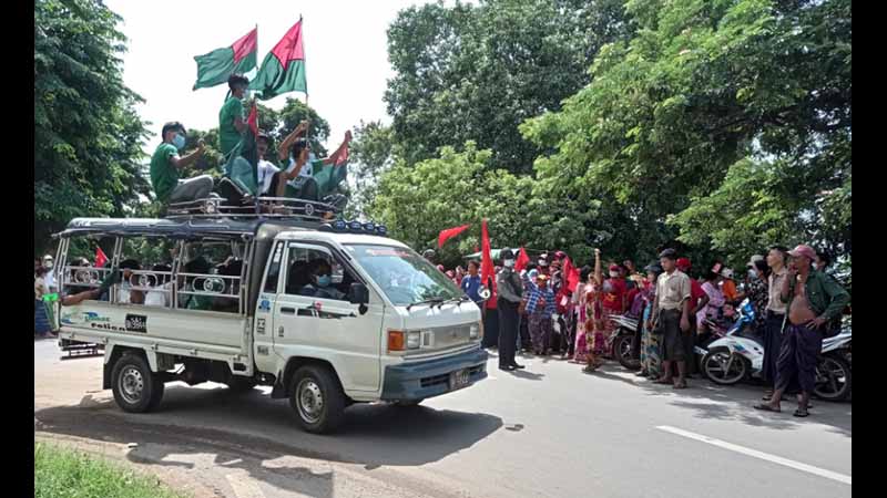ကြံ့ခိုင်ရေးပါတီဝန်းရံသူများ လေးခွဖြင့် အပစ်ခံရသဖြင့် ၃ ဦး ဒဏ်ရာရ