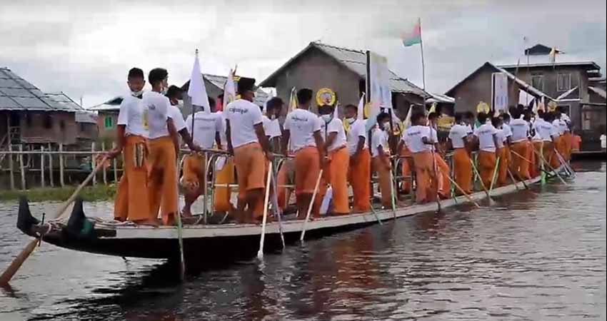 အင်းအမျိုးသားအဖွဲ့ချုပ်ပါတီ လှေအစီး ၅၀၀ ခန့်ဖြင့် အင်အားပြမည့်အစီအစဉ် ဖျက်သိမ်း (ဓာတ်ပုံ)