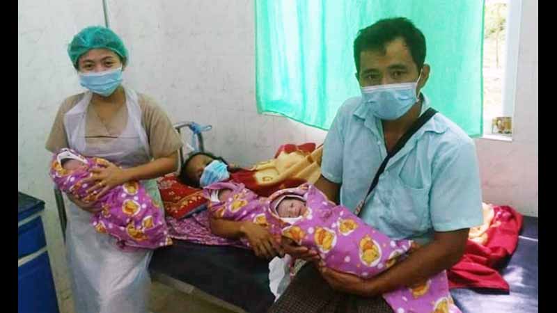 ဝိုင်းမော်ဆေးရုံတွင် သုံးမြွှာပူး အောင်မြင်စွာမွေးဖွား