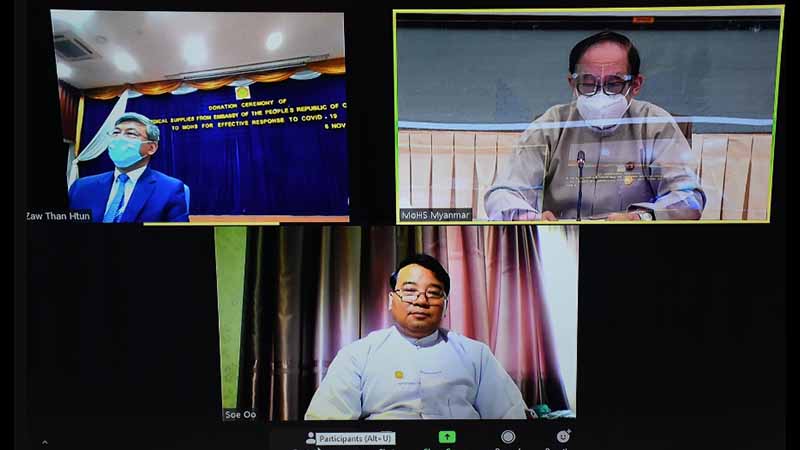 တကိုယ်ရည်သုံး ကာကွယ်ရေးဝတ်စုံပြည့် အစုံ ၂၄၀၀၀၀ မြန်မာကို တရုတ်လှူဒါန်း
