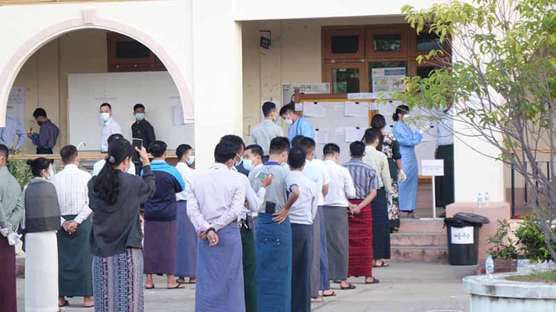 နေပြည်တော်ရှိ တပ်မဲရုံအချို့တွင် အန်အယ်လ်ဒီမဲ အနည်းငယ်ရရှိ