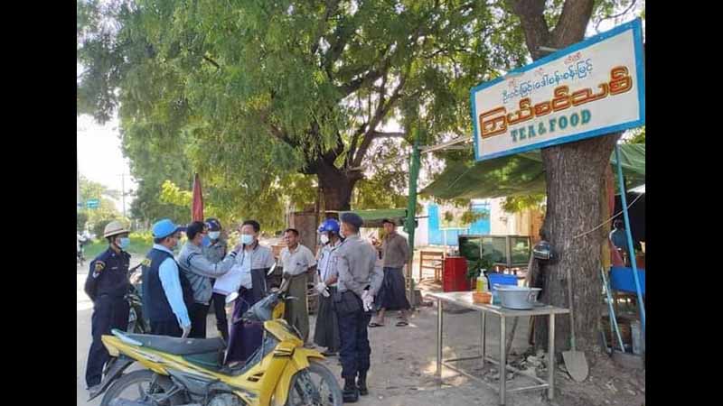 နွားထိုးကြီးနှင့်ချောက်မြို့နယ်တို့ရှိ စားသောက်ဆိုင်များကို ကိုဗစ်စည်းကမ်းချက် စစ်ဆေး