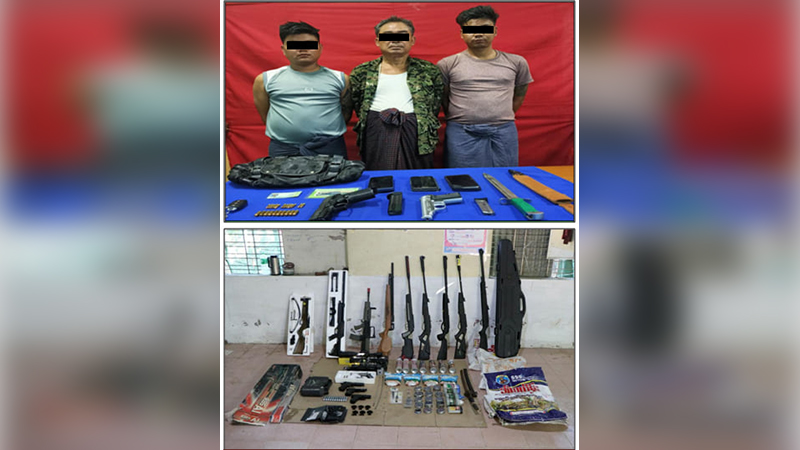 ဒဂုံမြို့သစ်(တောင်ပိုင်း) တွင် လက်နက်များ ဖမ်းမိ