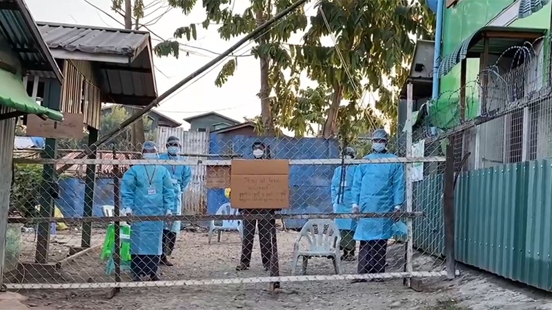 ကိုဗစ်-၁၉ ကူးစက်နှုန်း မြင့်လာသဖြင့် လုံးခင်းကျေးရွာအုပ်စုကို Lockdown ချ