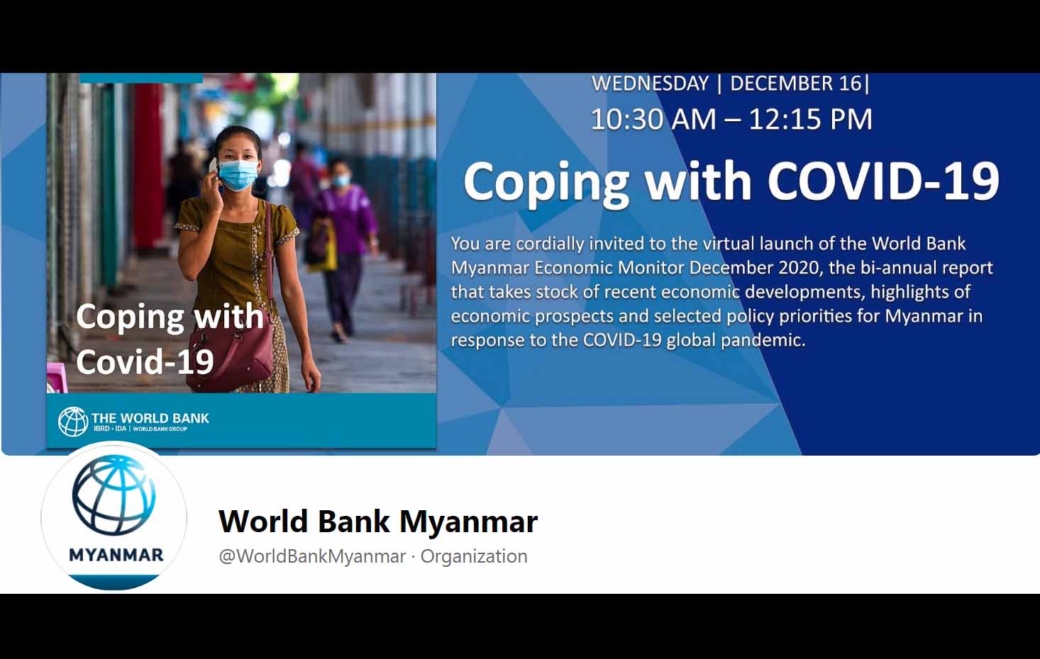 လာမည့်နှစ်တွင် မြန်မာ့စီးပွားရေး ပြန်လည်နလန်ထူလာနိုင်ဟု ကမ္ဘာ့ဘဏ်ခန့်မှန်း
