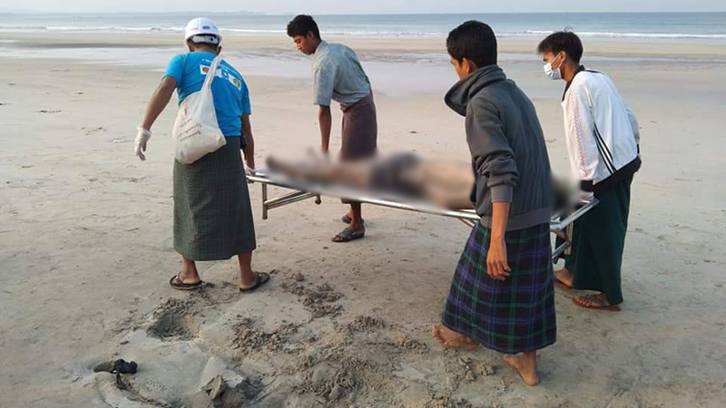 ငွေဆောင်ကမ်းခြေတွင် ရေဆင်းကူးသည့် ချစ်သူစုံတွဲ ရေနစ် သေဆုံး