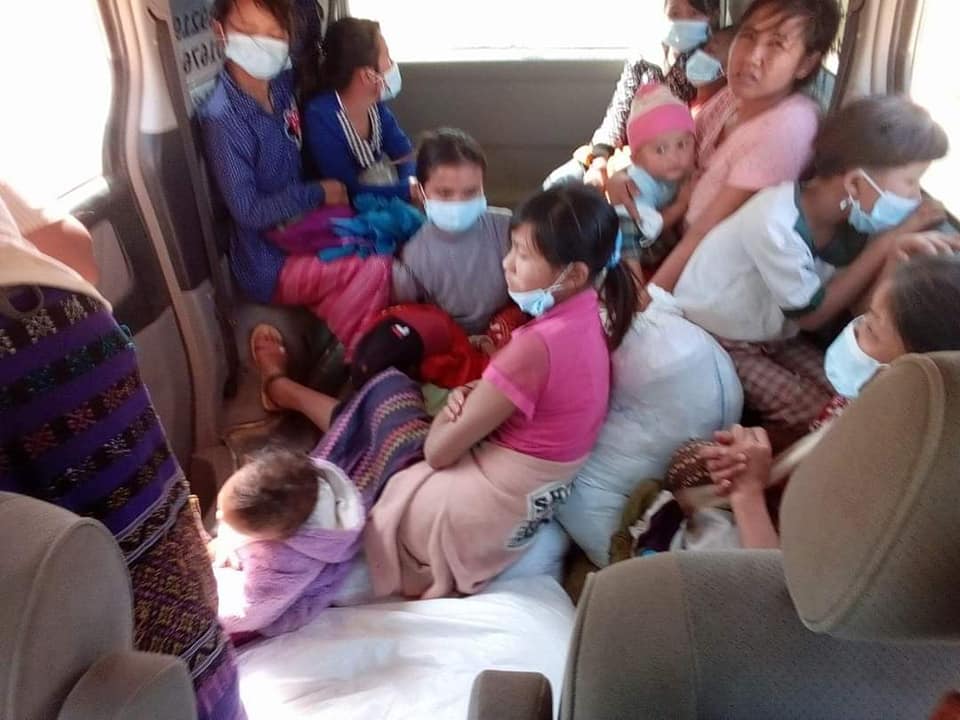 ကျောက်မဲမြို့နယ်တွင် တိုက်ပွဲကြောင့် ပြည်သူများ နေရပ်စွန့်ခွာ