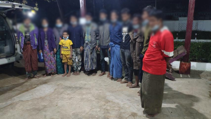 ချောင်းသာကမ်းခြေတွင် အထောက်အထားမဲ့ ဝင်လာသူ ၇ ဦးနှင့် လိုက်ပို့သူ ၅ ဦးဖမ်းမိ