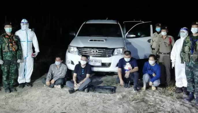 မဲဆောက်တွင် မြန်မာဘက်မှတရားမဝင် ဝင်ရောက်လာသည့် ထိုင်း ၂ ဦးနှင့် နိုင်ငံခြားသား ၂ ဦး ဖမ်းမိ 