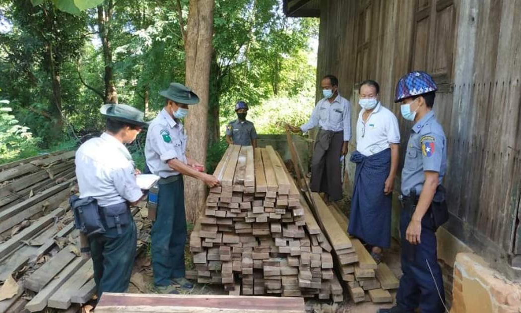 မကွေးတိုင်းတွင် တစ်နှစ်အတွင်း တရားမဝင်သစ် တန် ၁၇၀၀ ကျော်ဖမ်းဆီးရမိ