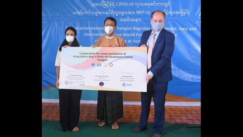 ရန်ကုန် ကိုဗစ်-၁၉ တုံ့ပြန်မှုလုပ်ငန်းအတွက် အီတလီက ယူရိုငွေ ၁ သန်း ပေးအပ်