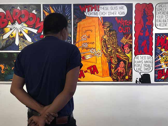 ပန်းချီသိုးထိန်းရဲ့ Disillusionment တကိုယ်တော်ပန်းချီပြပွဲ (ဓာတ်ပုံ) 