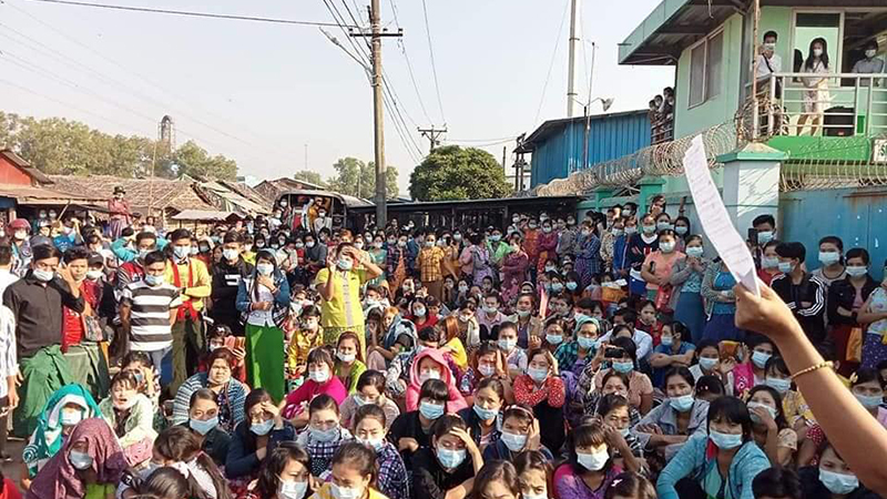 Unique HTT အထည်ချုပ်စက်ရုံ အလုပ်သမားခေါင်းဆောင် ၇ ဦး တရားစွဲခံရ