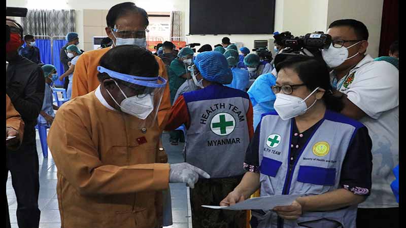 ကိုဗစ်-၁၉ ကာကွယ်ဆေးရန်ပုံငွေ မန္တလေးတိုင်းက ကျပ်သိန်း ၁၆၀၀၀ ကျော်ရထား (ဓာတ်ပုံ)