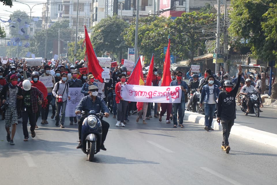 စစ်အာဏာရှင်ဆန့်ကျင်ရေး မန္တလေးအထွေထွေသပိတ် လှုပ်ရှားမှုမြင်ကွင်း (ဓာတ်ပုံ)