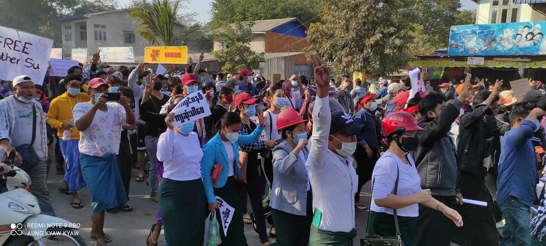 တောင်တွင်းကြီးမြို့တွင် စစ်အာဏာရှင်ဆန့်ကျင်ရေး အင်အား ၁ သိန်းခန့် ဆန္ဒပြ