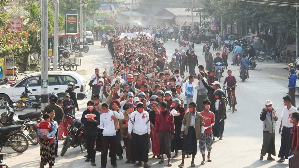 ဝက်လက်မြို့တွင် စစ်အာဏာရှင်ဆန့်ကျင် ဆန္ဒပြ