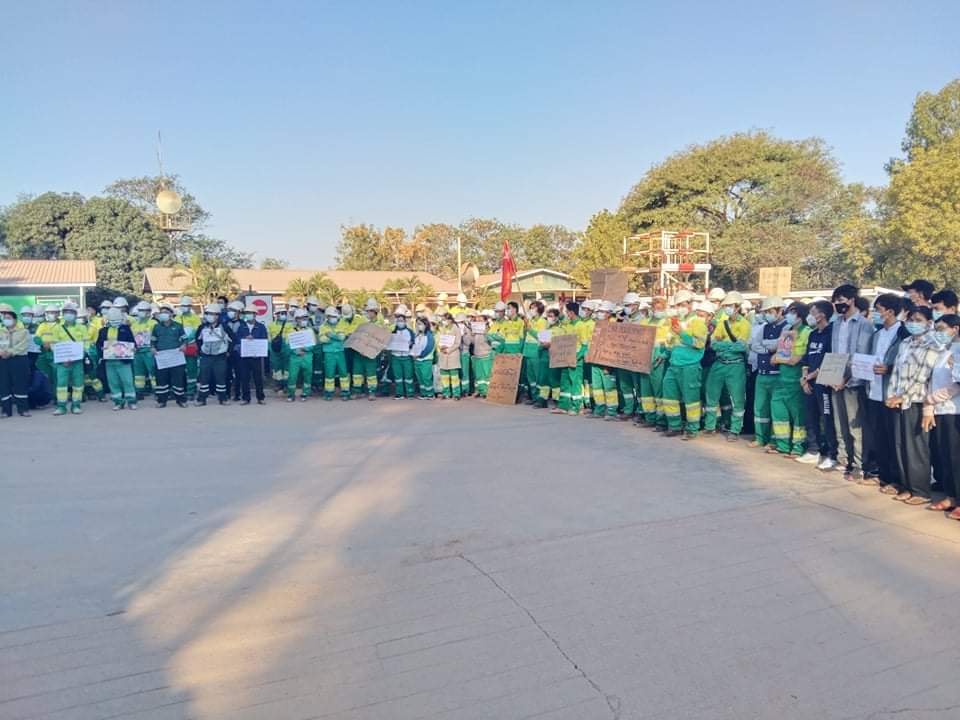 မြန်မာ-ယန်စီနှင့် မြန်မာ-ဝမ်​ပေါင် အလုပ်သမား​များ ဆက်လက်ဆန္ဒပြ​