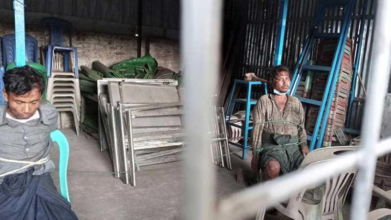 စမ်းချောင်းတွင် ညအချိန်မတော် ရပ်ကွက်ထဲဝင်လာသူများကို ပြည်သူများ ဝိုင်းဖမ်း