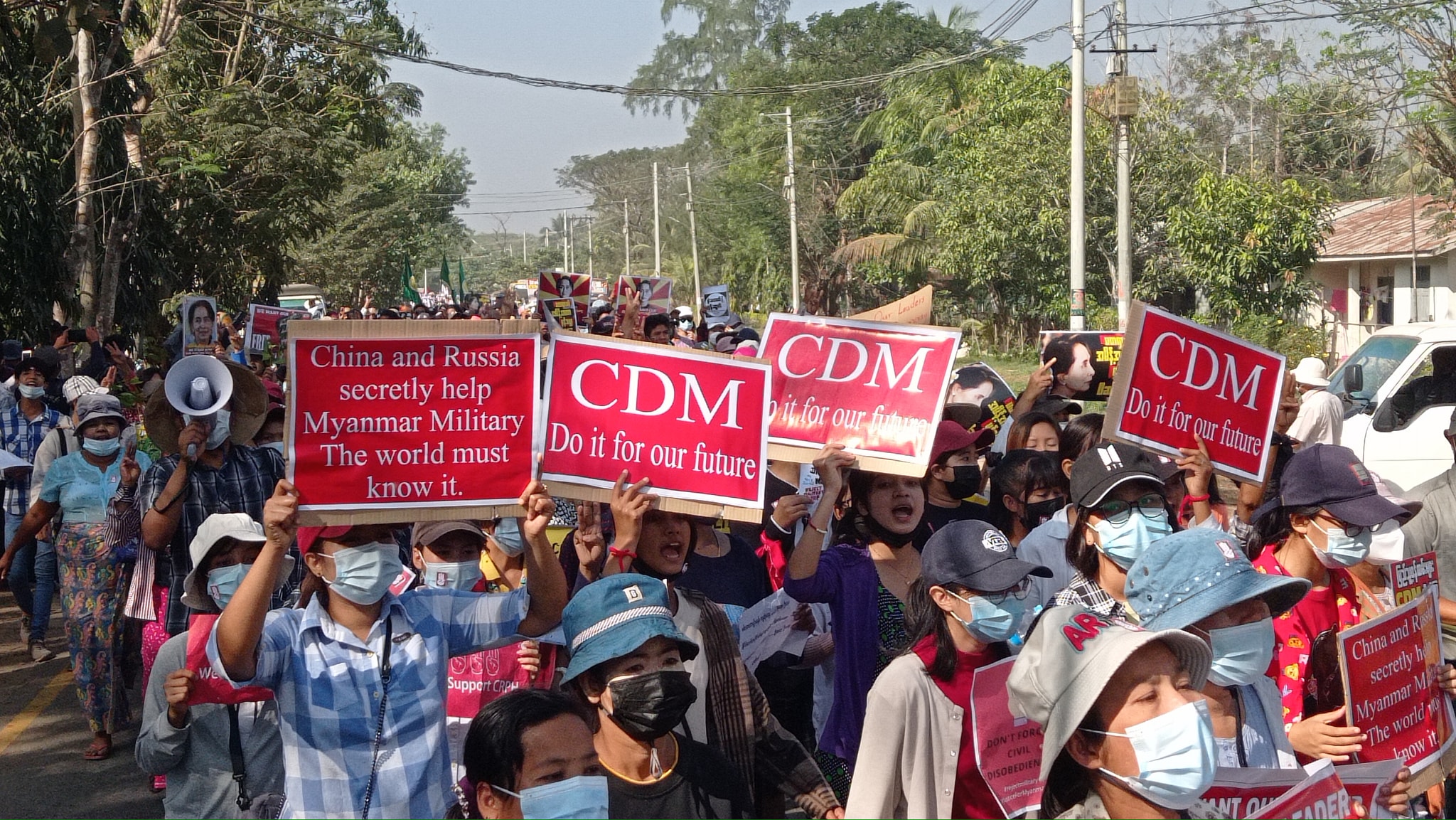 ကွမ်းခြံကုန်းတွင် အာဏာသိမ်းစစ်အစိုးရကို ဆန့်ကျင်ဆန္ဒပြသူ ပိုများလာ