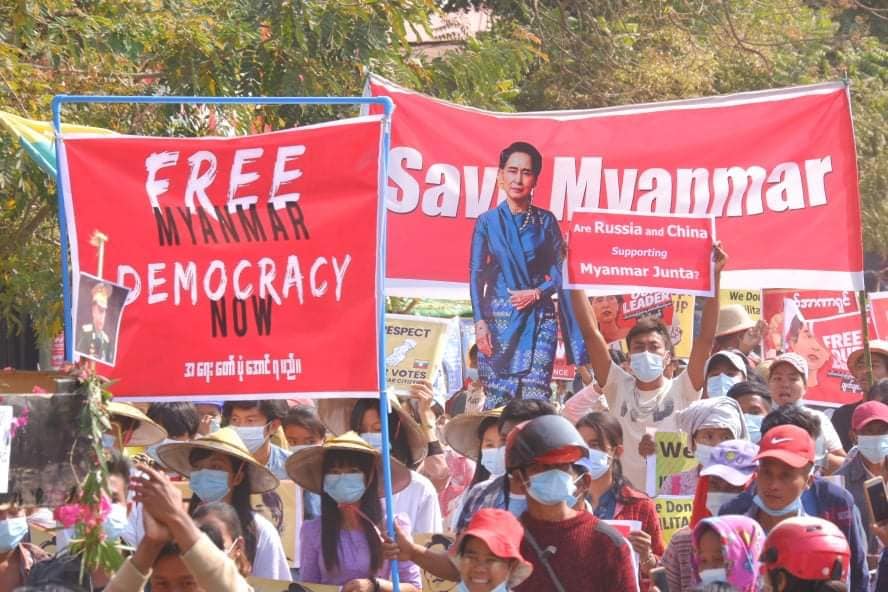 မြိုင်မြို့နယ်တွင် အင်အားသိန်းချီ ဆန္ဒပြ၊ CDM တွင် ဌာနပေါင်း ၂၂ ခု ပါဝင်လာ