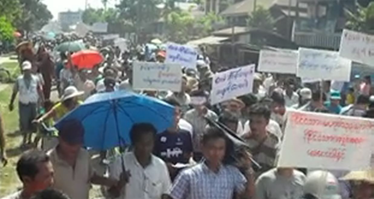 စစ္ေတြတြင္ တရားမ၀င္ဆနၵျပမႈျဖင့္ ေထာင္ဒဏ္စီရင္