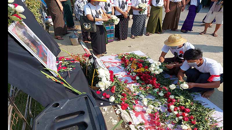 ဖျာပုံသပိတ်ကော်မတီက မမြသွဲ့သွဲ့ခိုင်ကို အာဇာနည်တစ်ဦးအဖြစ် ဂုဏ်ပြုမှတ်တမ်းတင်