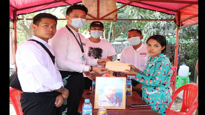 နွေဦးတော်လှန်ရေးတွင် ကြွေလွင့်ခဲ့ရသူ ၃ ဦးအတွက် နာရေးကူညီမှုအသင်းက ငွေကျပ် ၅ သိန်းစီ လှူဒါန်း